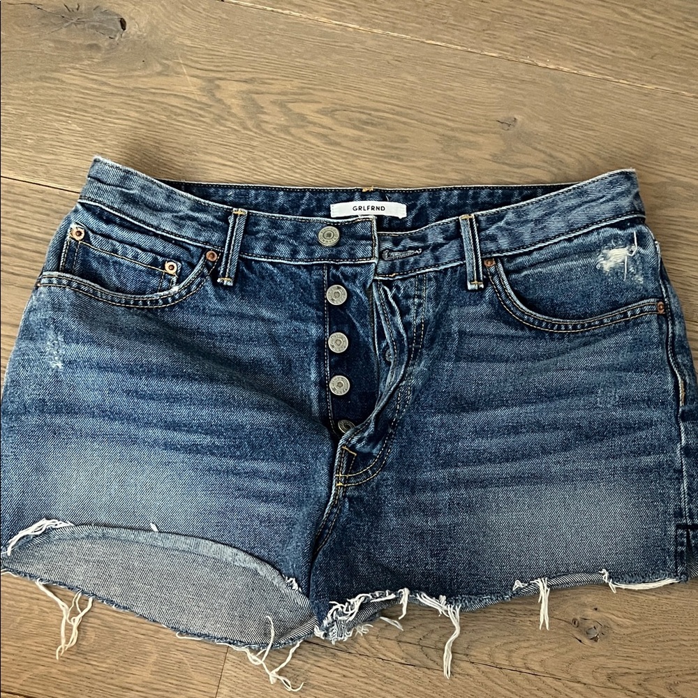 Distressed Denim Shorts